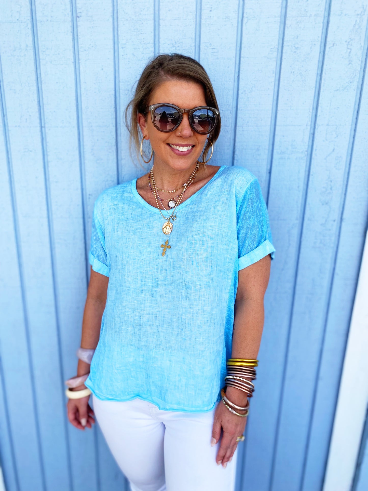 Suzanne Tee- Vneck