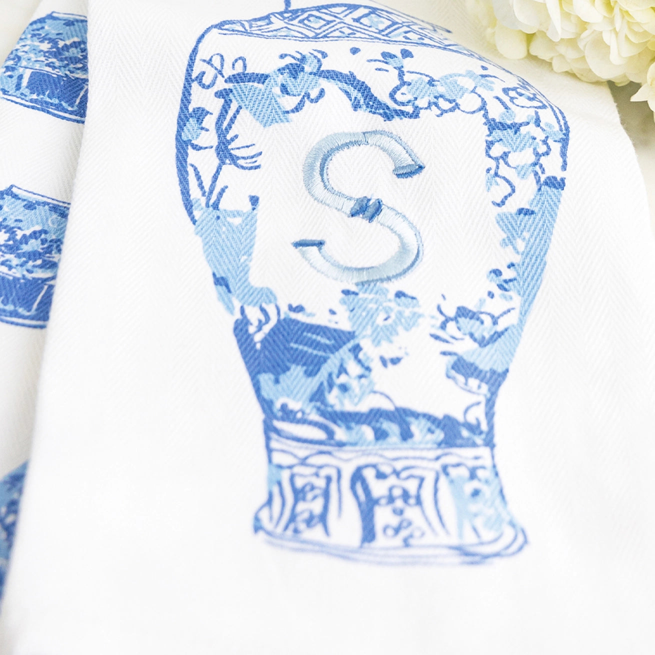 Ginger Jar Initial Kitchen Towel 2Pk FINAL SALE