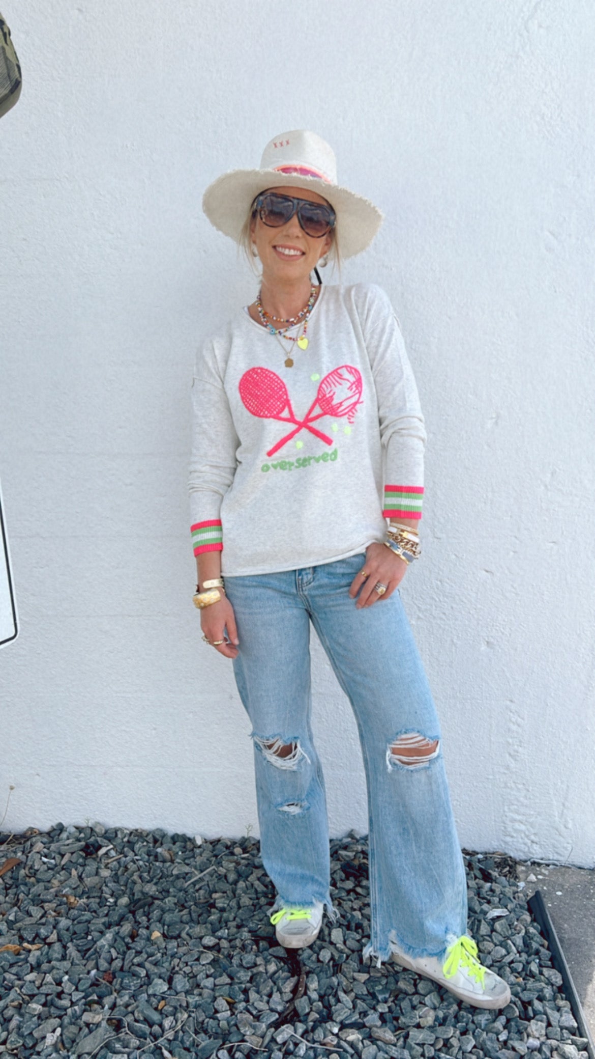 Overserved Tennis Sweater *FINAL SALE ITEM