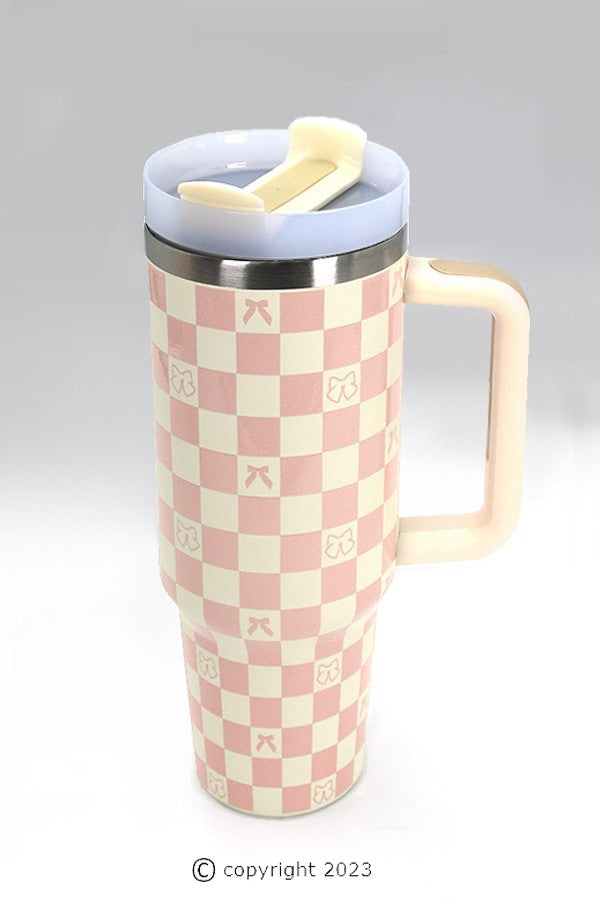 Checkered Pretty Girl Tumbler *FINAL SALE ITEM