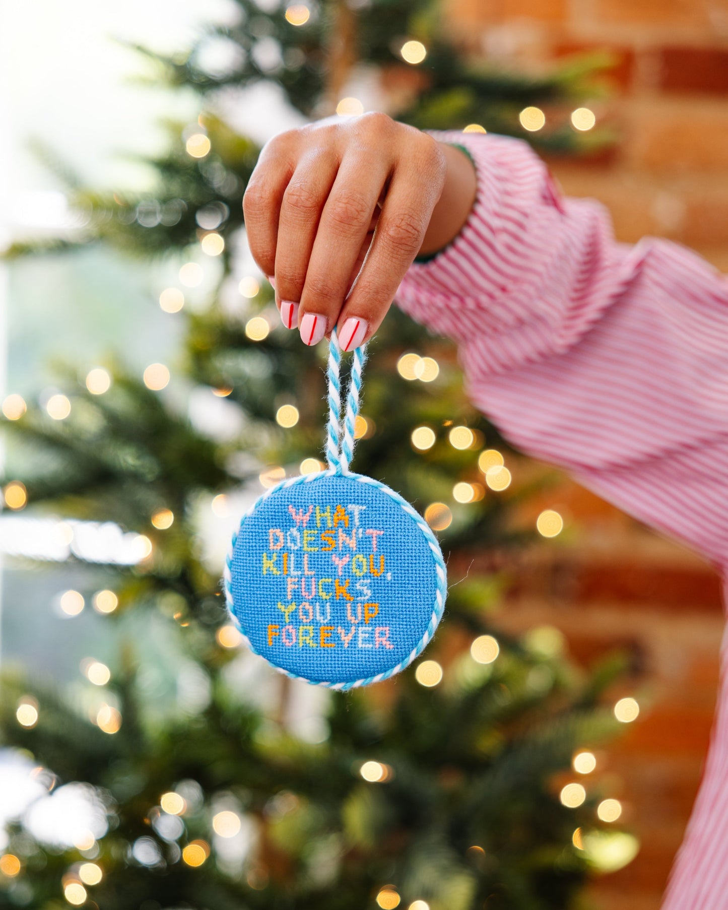 Needlepoint Ornament - Doesn't Kill You
