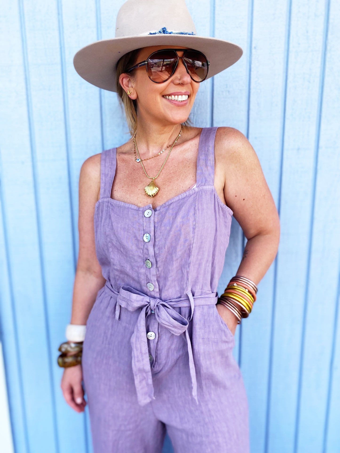 Jamie Jumpsuit in Lilac FINAL SALE