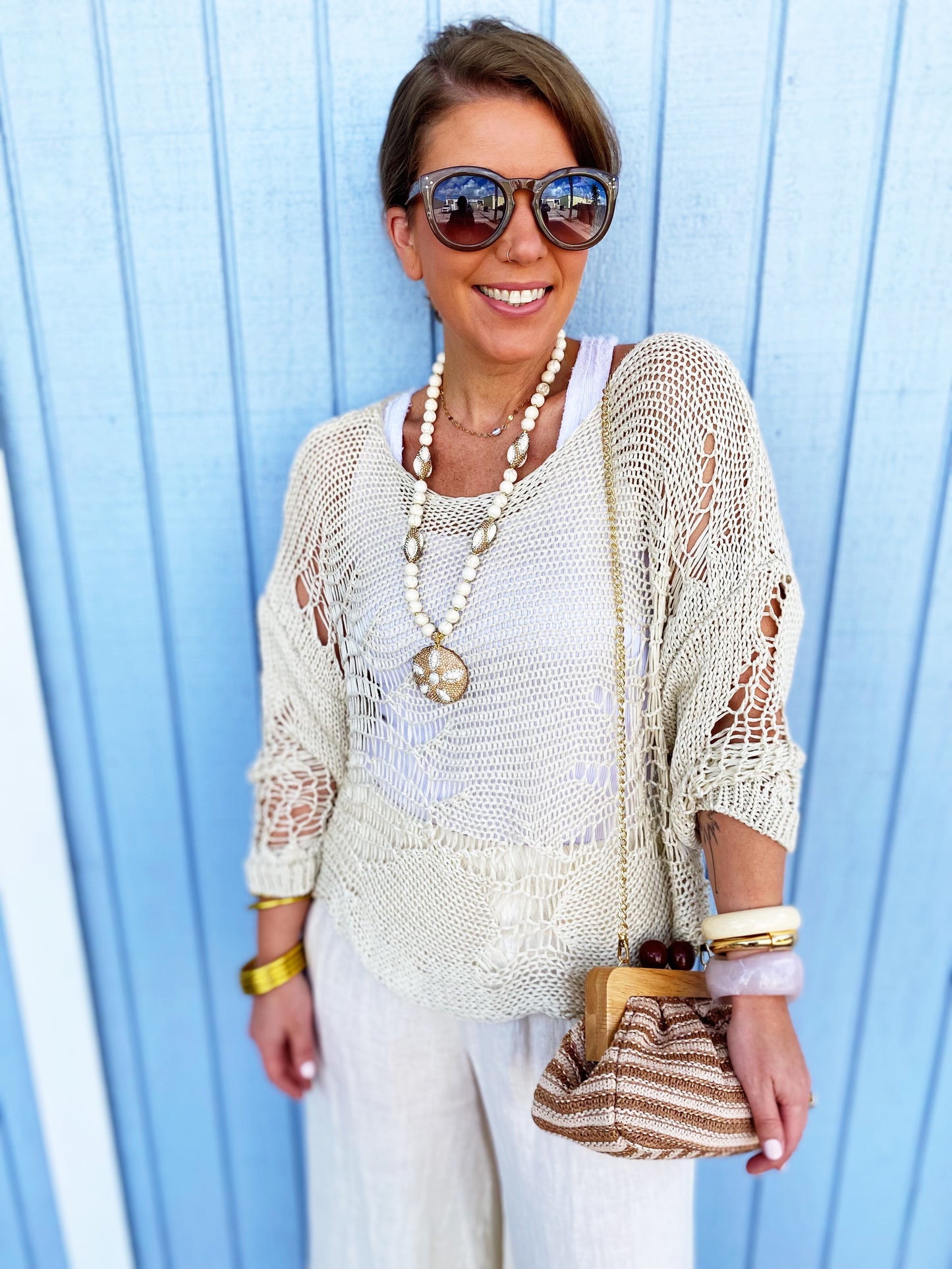 Colby Open Knit Sweater- 3 colors