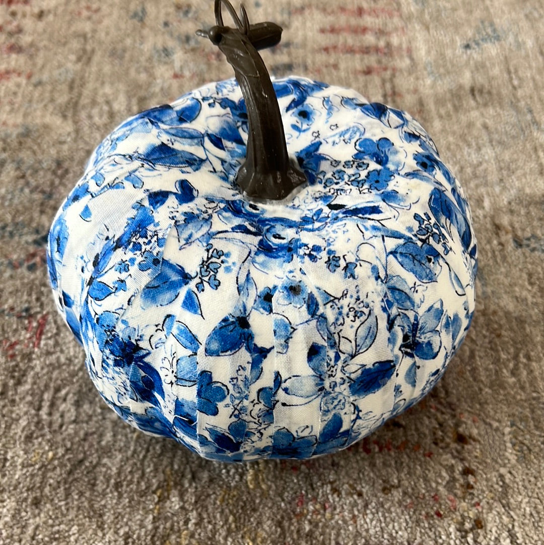 Blue & White Pumpkin Small