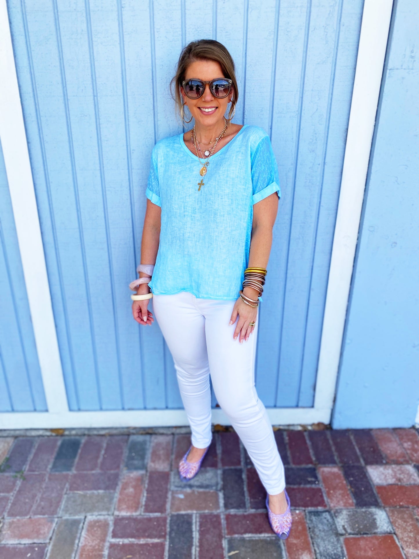 Suzanne Tee- Vneck