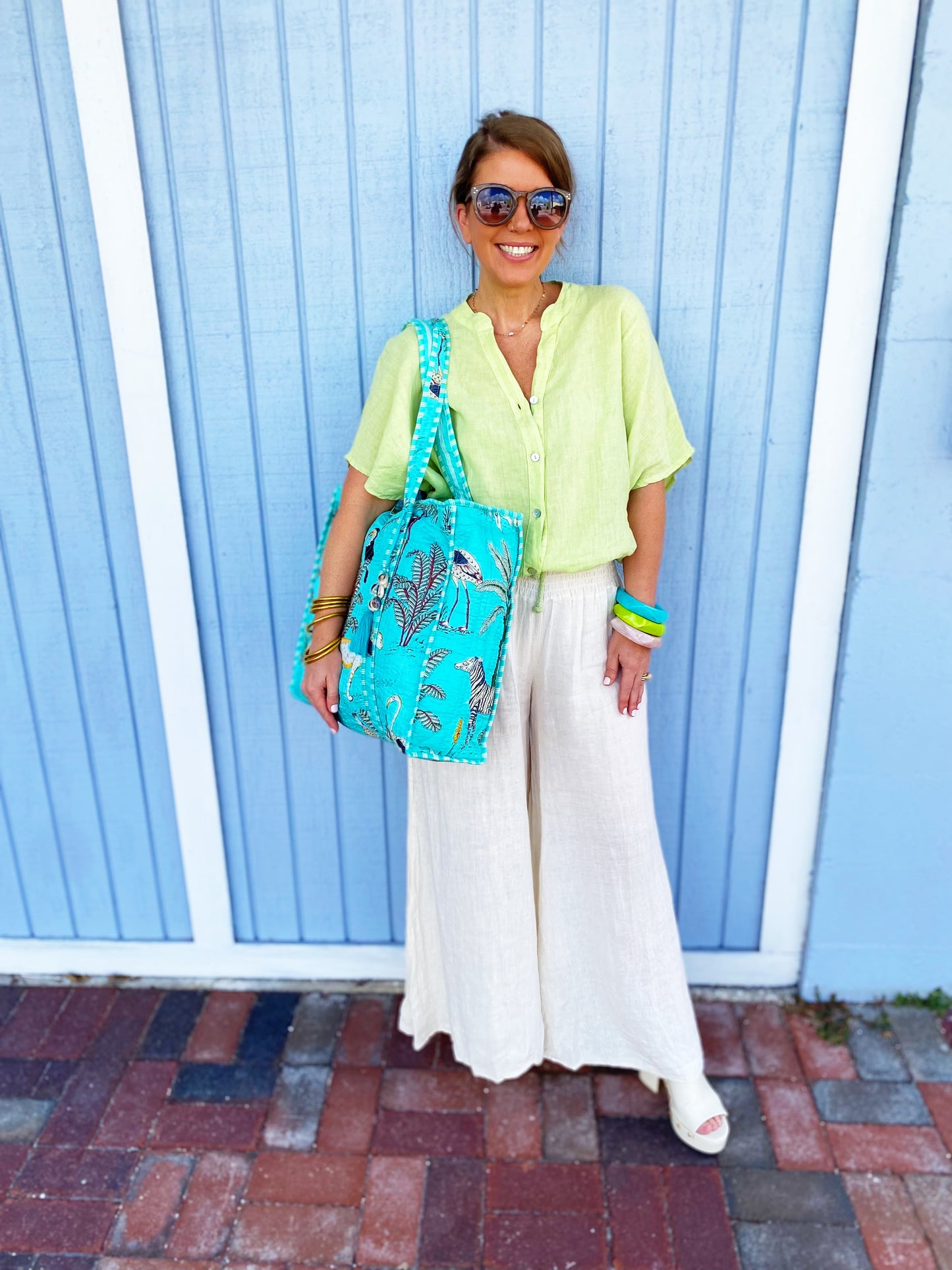 Tessa Tie Top in Pistachio