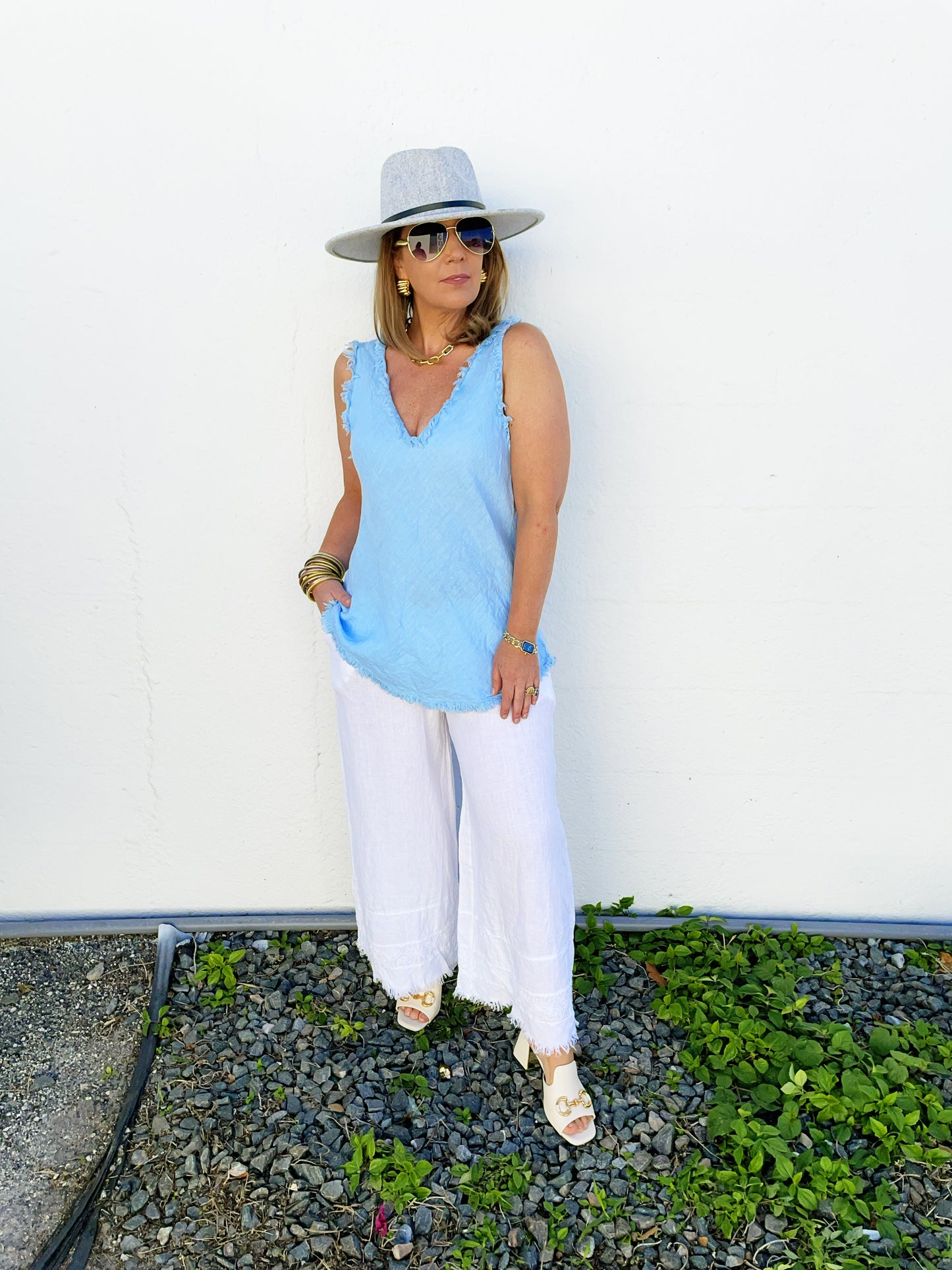 Carter Top in Baby Blue