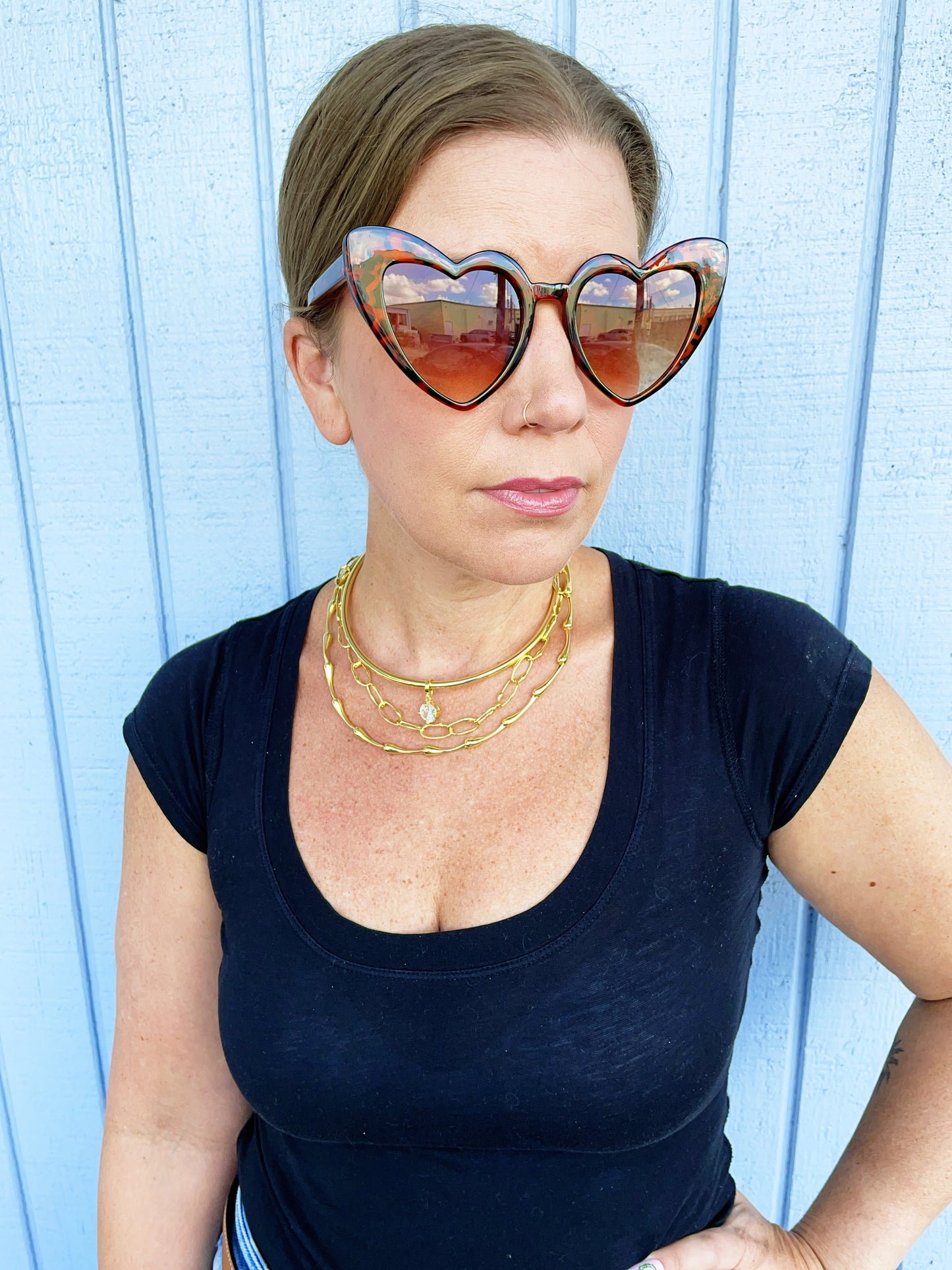 Round Cut Necklace Cuff