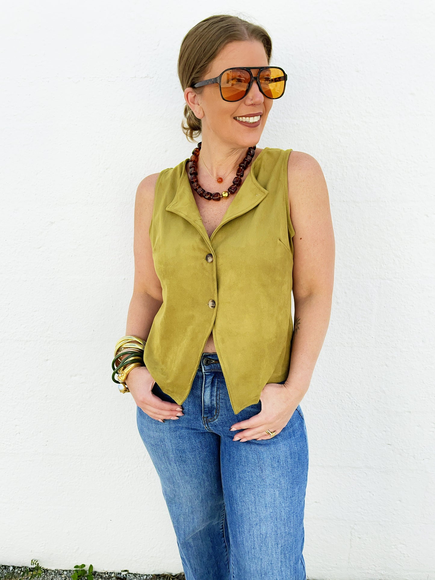 Katrina Suede Top