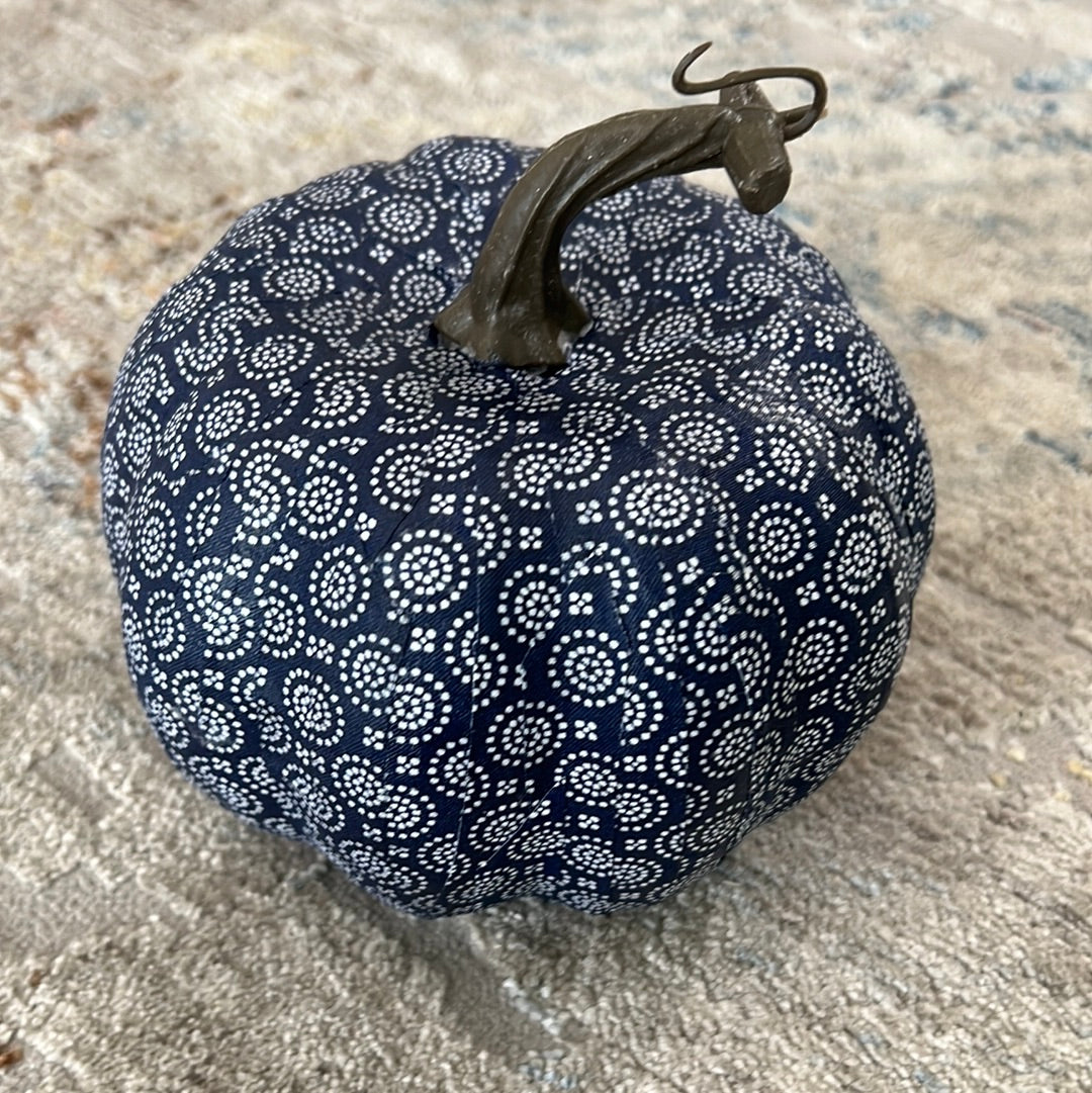 Blue & White Pumpkin Small