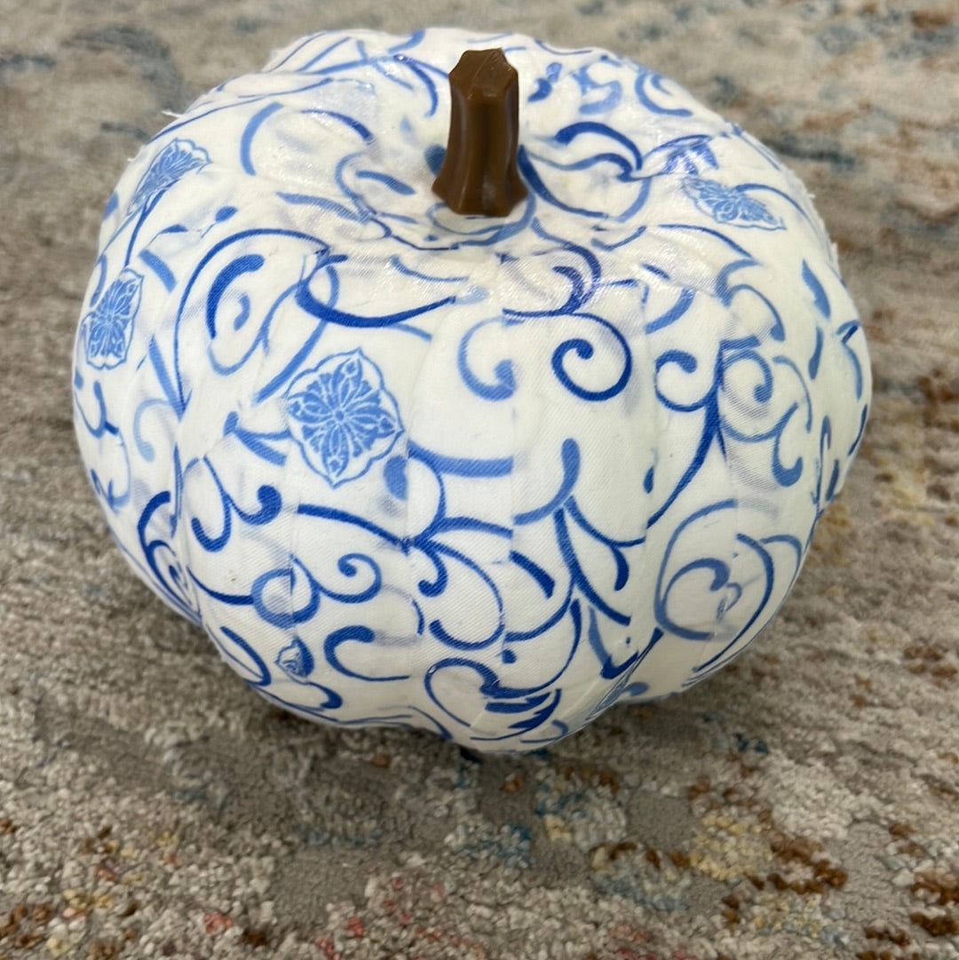 Blue & White Pumpkin Small