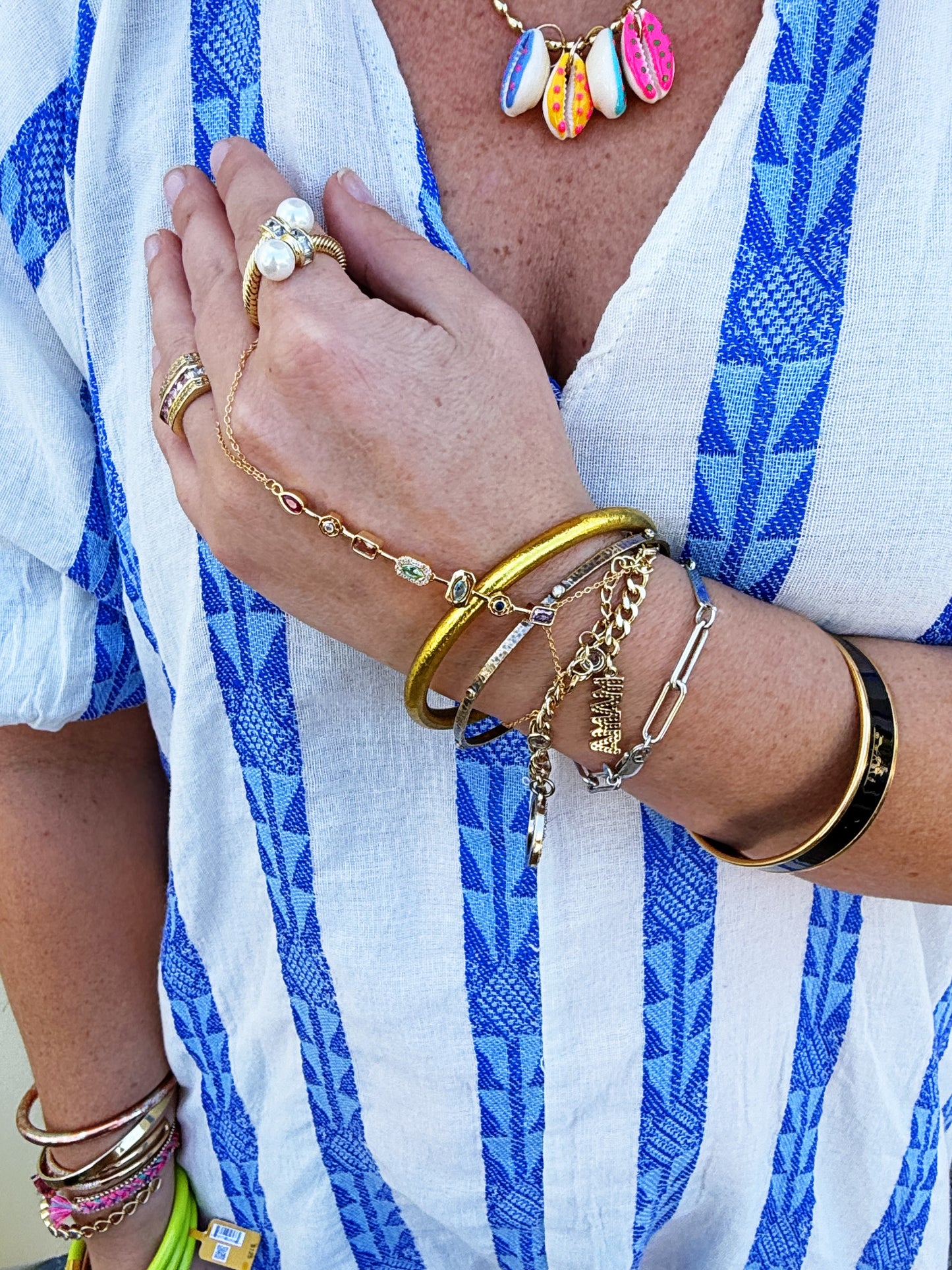 Pearl Twist Adjustable Ring