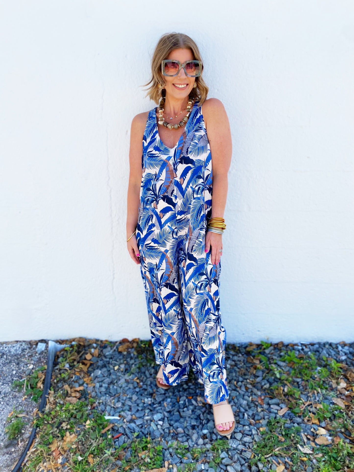 Penny Jumpsuit Blue *FINAL SALE