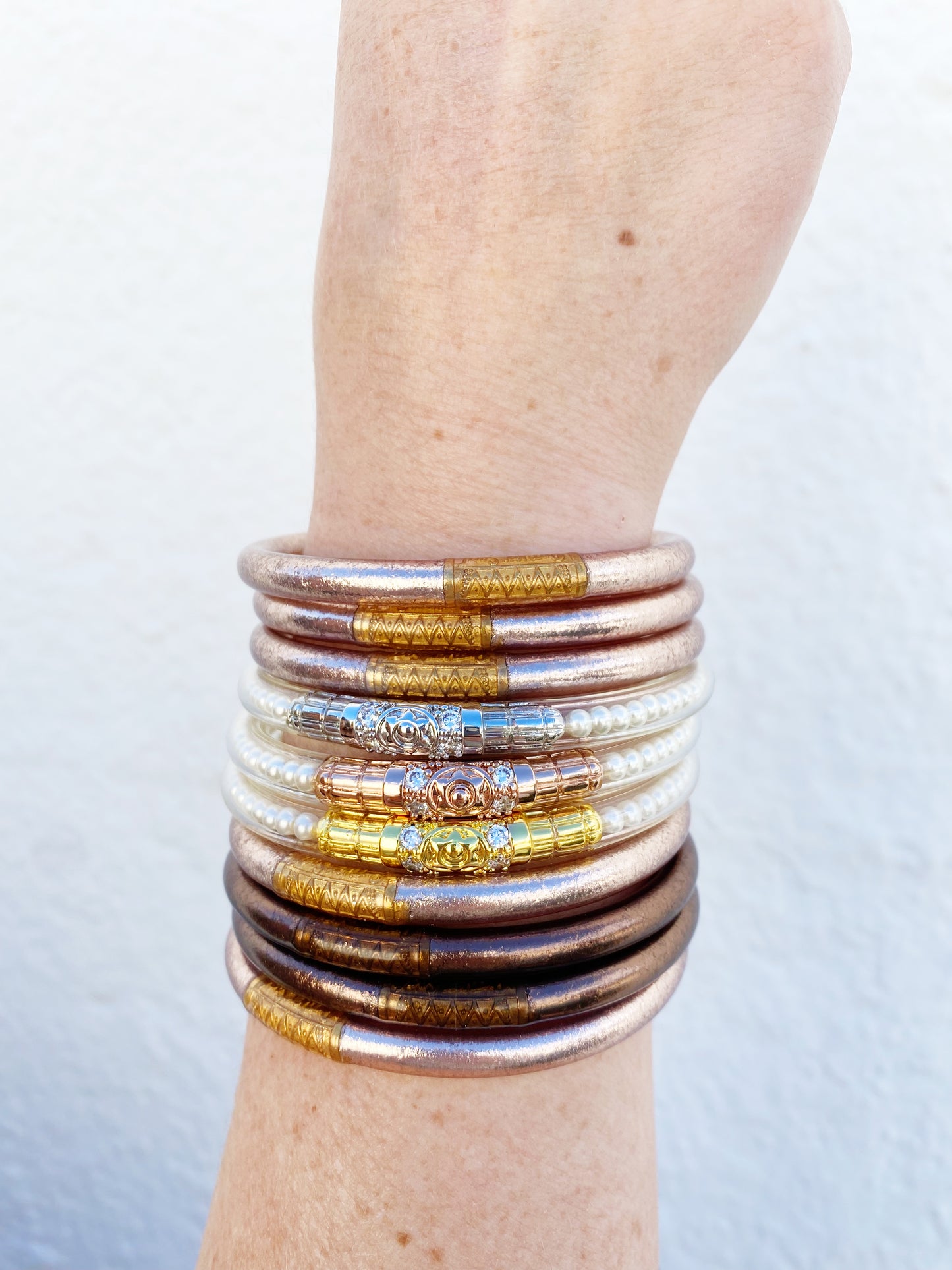Fawn All Weather Bangles® (Set of 4) - Serenity Prayer MEDIUM
