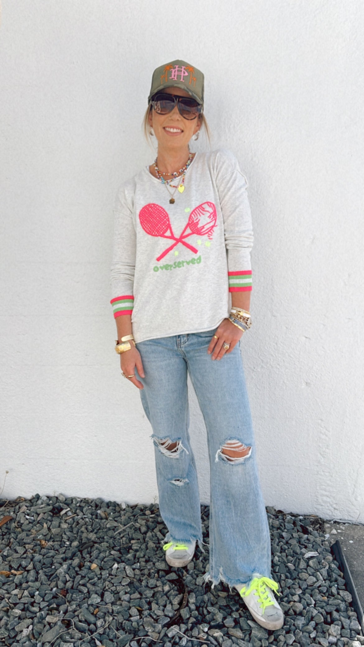 Overserved Tennis Sweater *FINAL SALE ITEM