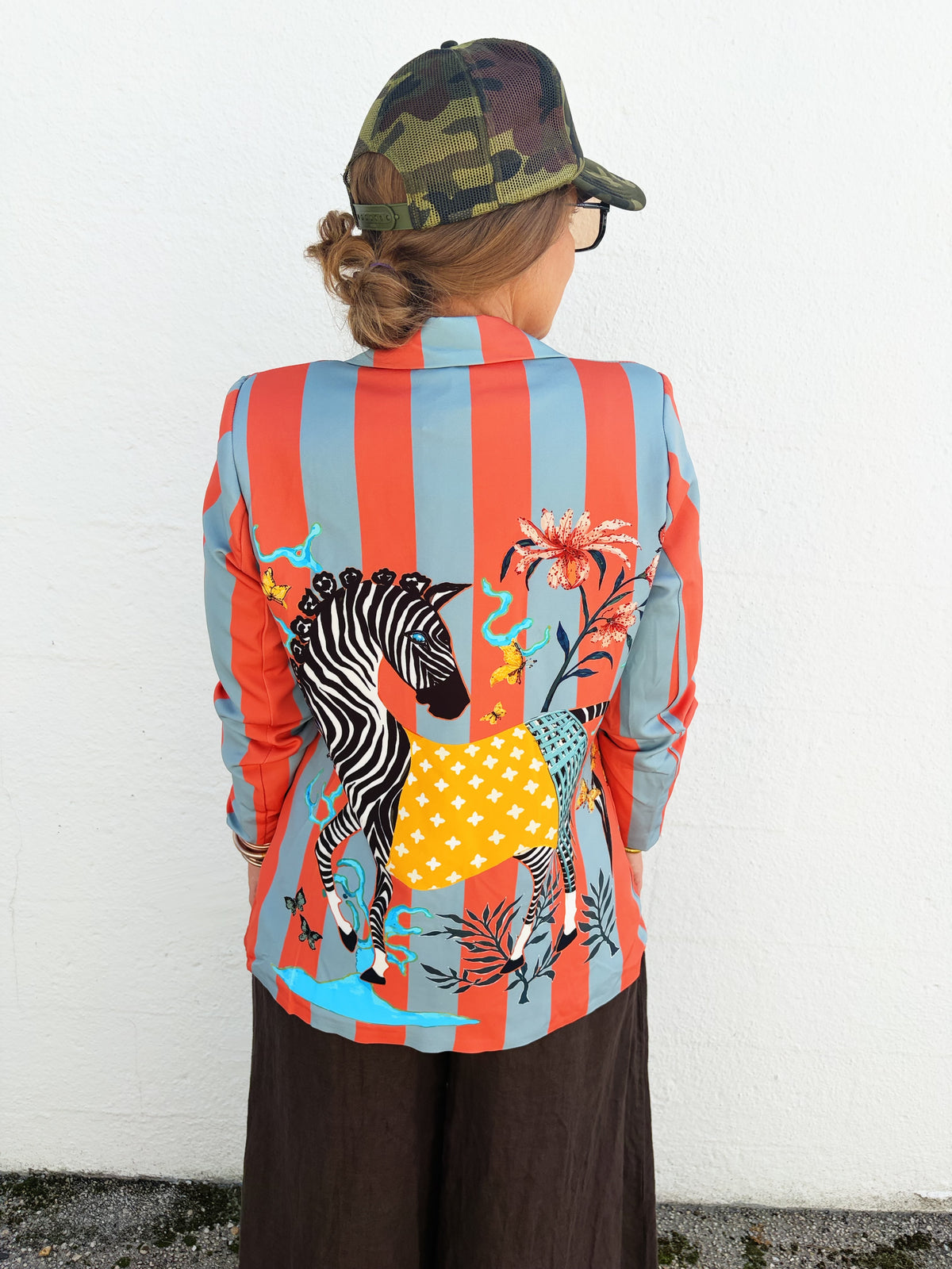 Zebra Striped Blazer