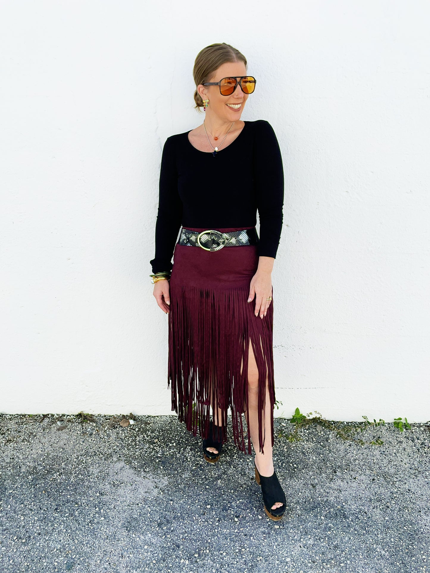 Katrina Fringe Skirt