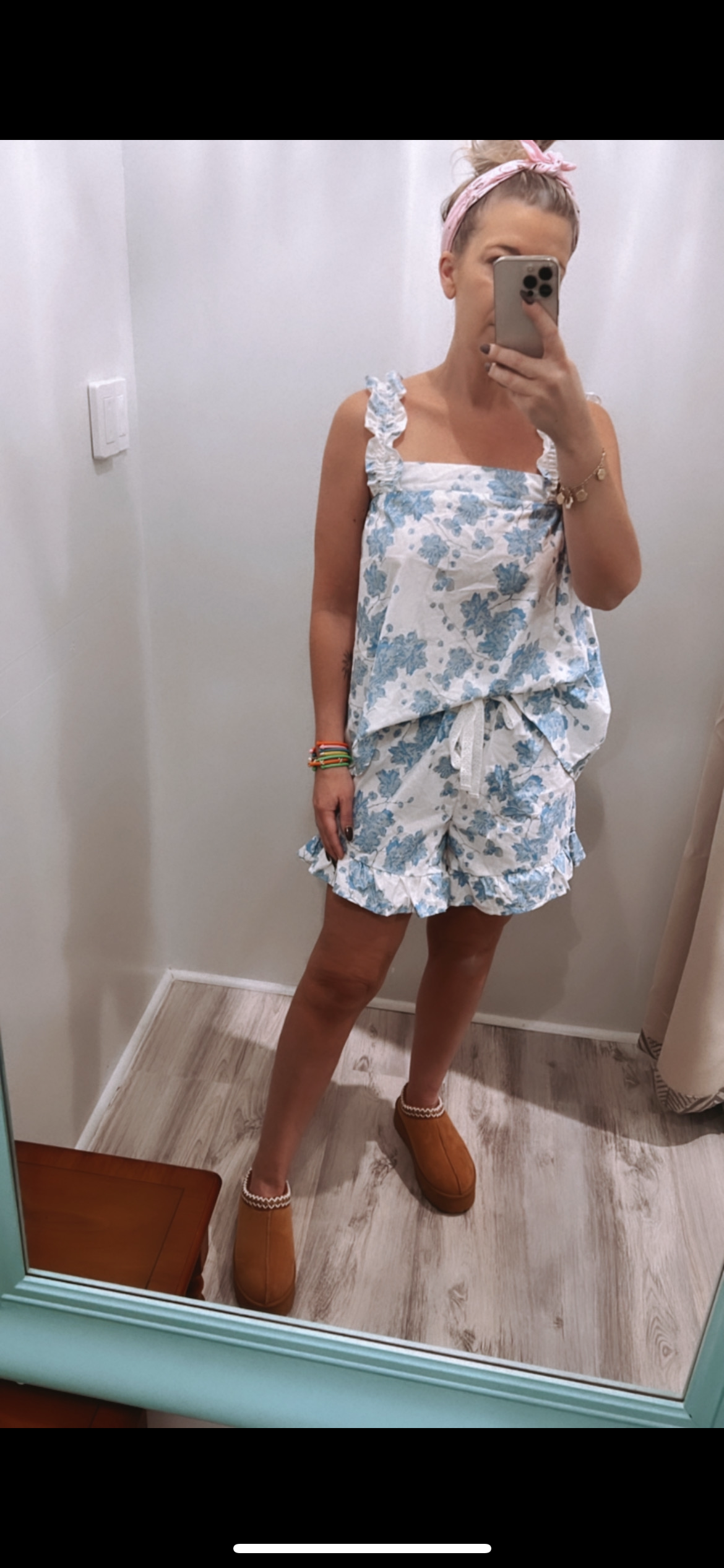 Ruffle Strap Top Pajamas