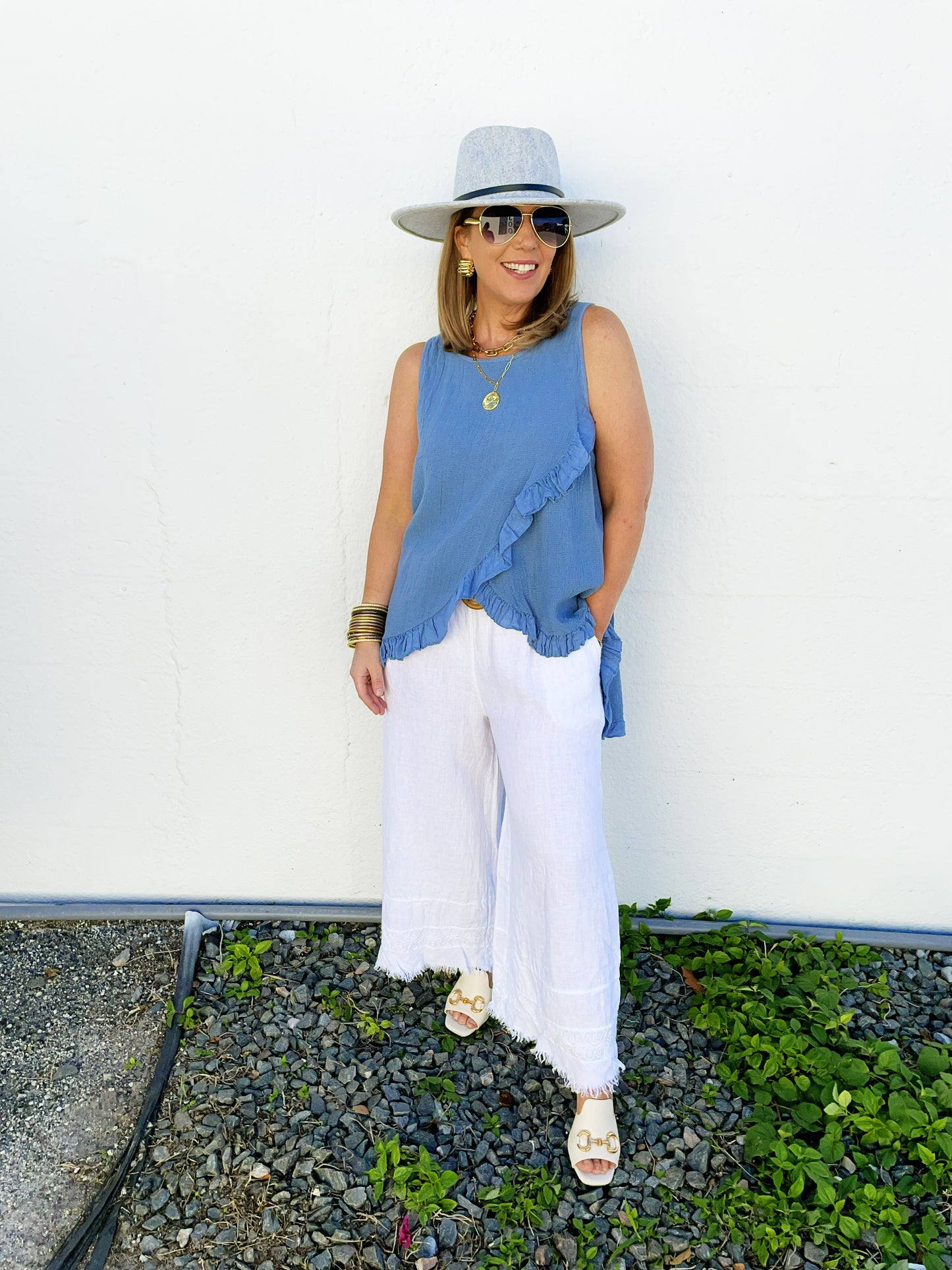 Scottie Top in Baby Blue