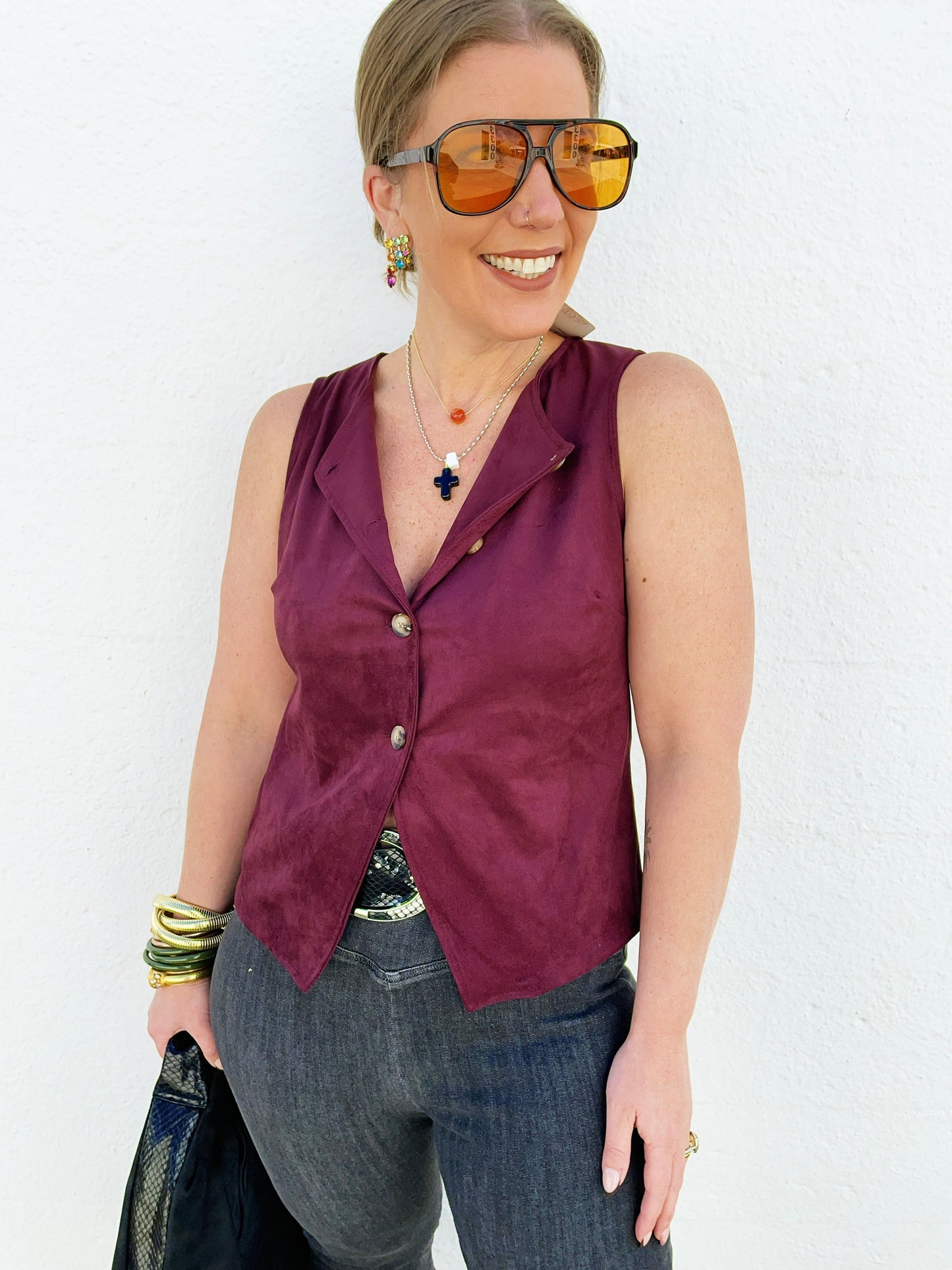 Katrina Suede Top