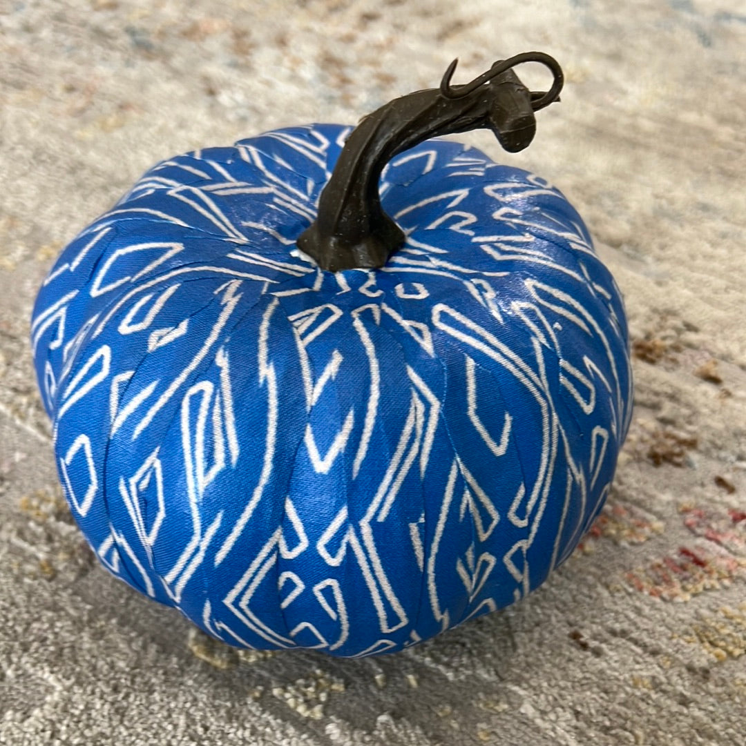 Blue & White Pumpkin Small