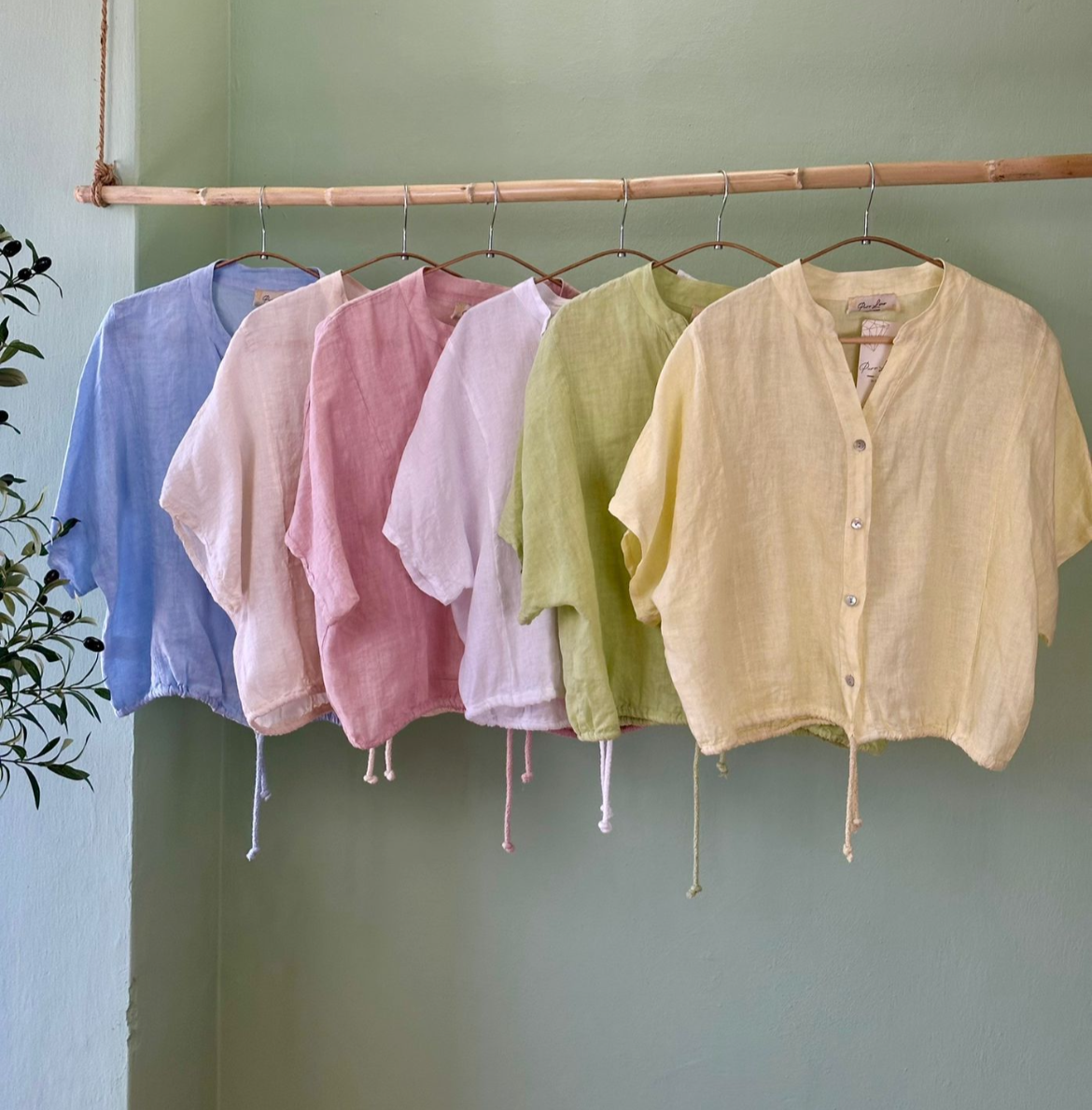 Tessa Tie Top in Pistachio
