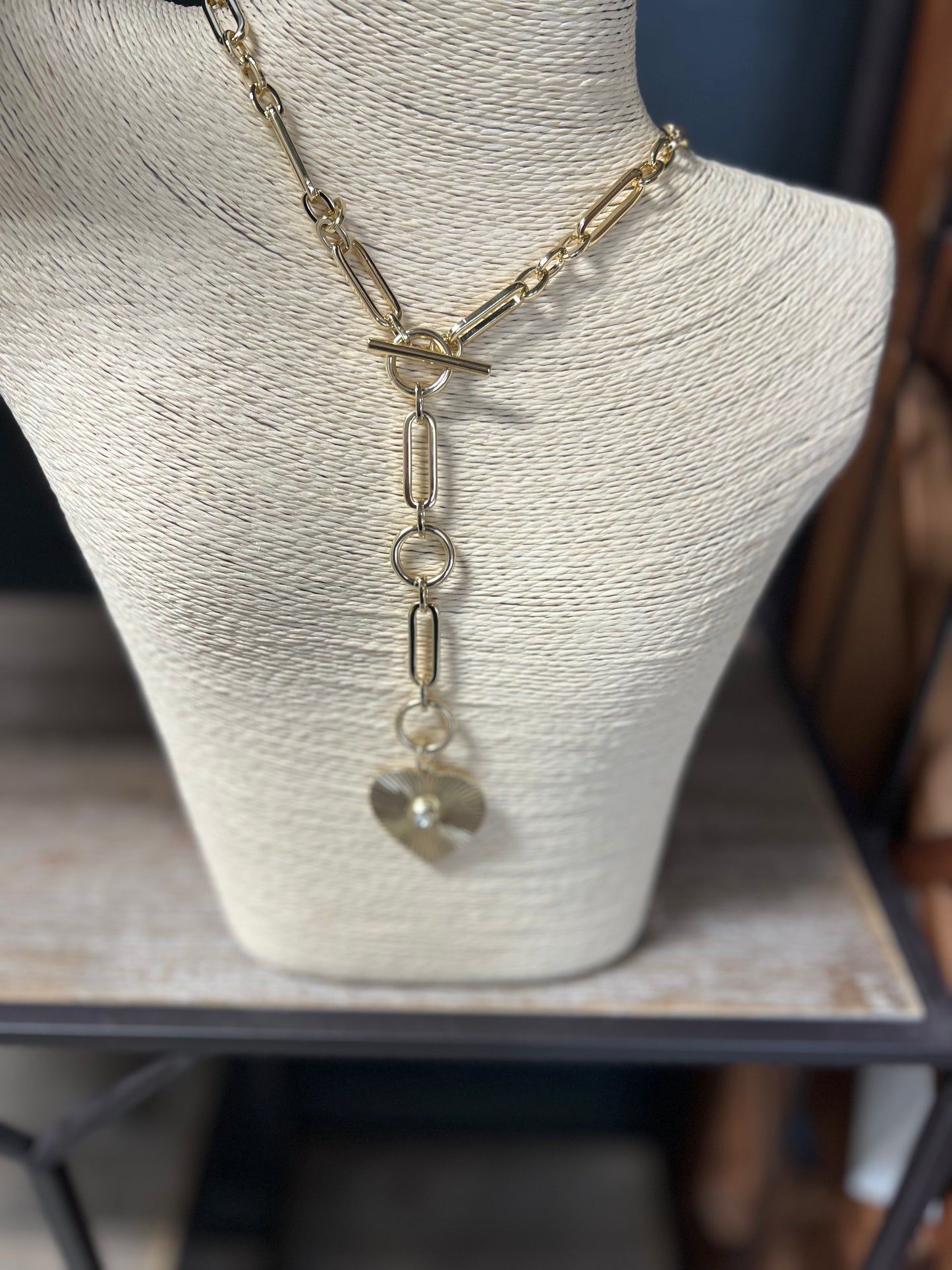 Ava Toggle Heart Necklace
