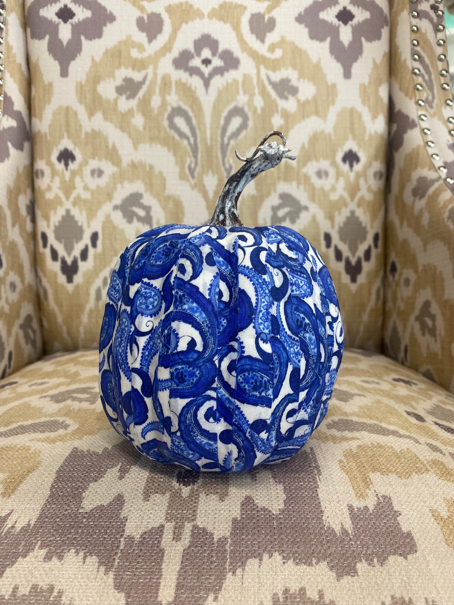 Blue & White Pumpkin Small