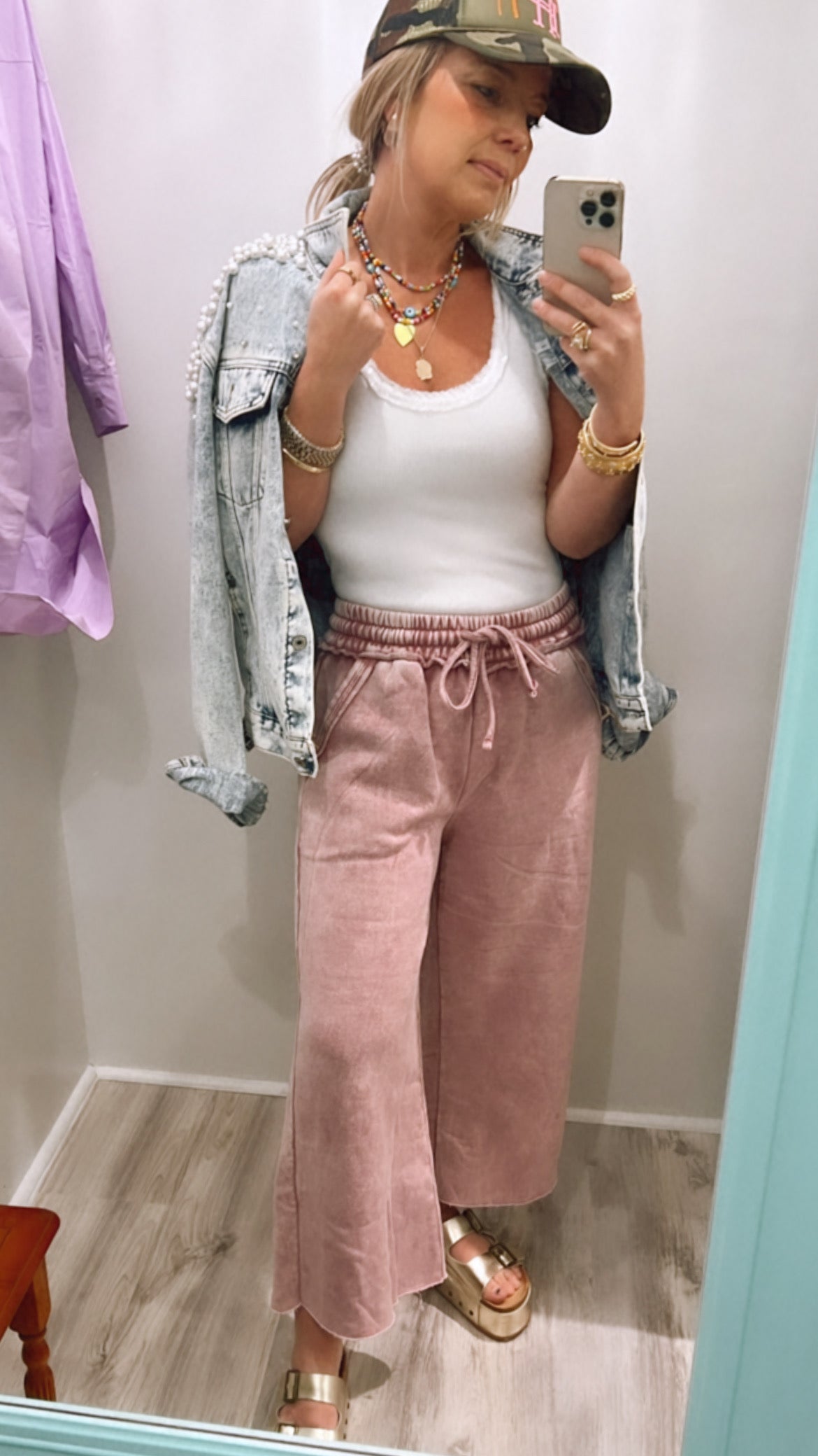 Acid Wash Palazzo Sweats