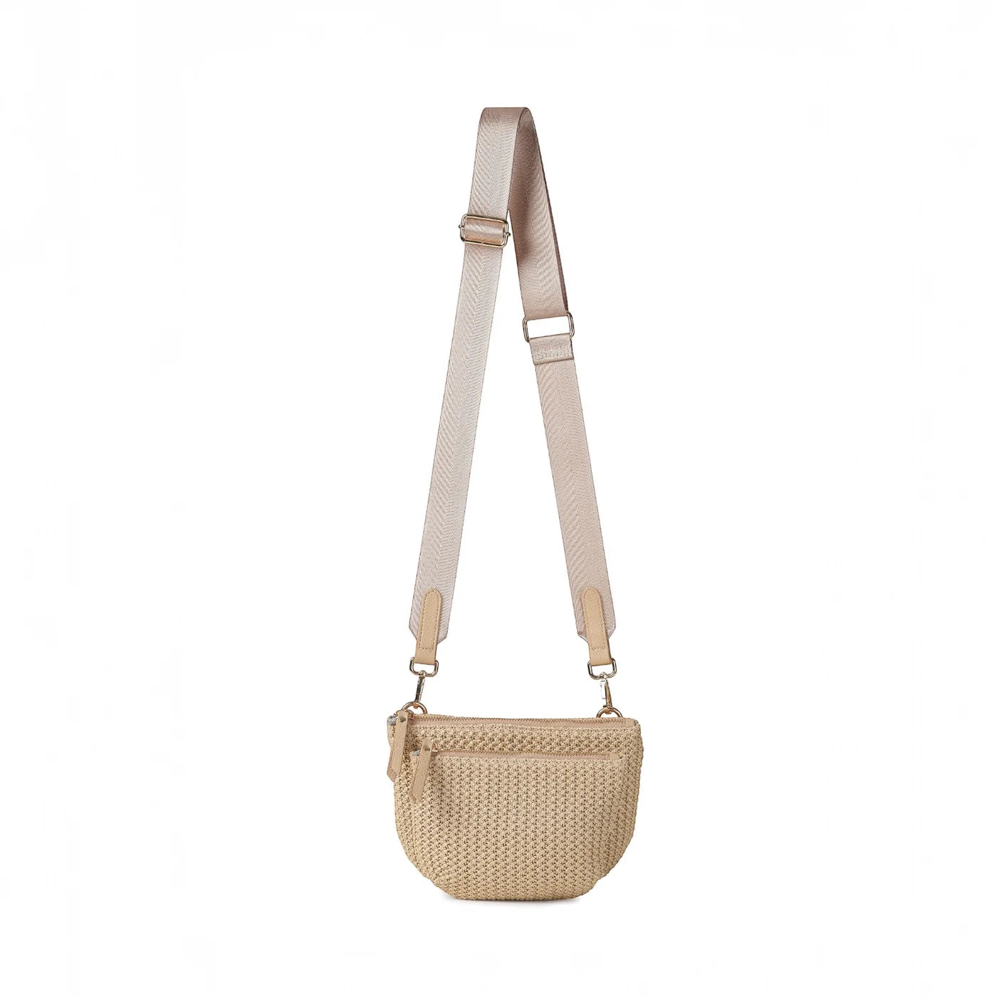 Devon Capri Crossbody- Toast raffia - PREORDER