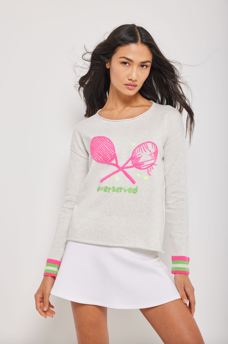 Overserved Tennis Sweater *FINAL SALE ITEM