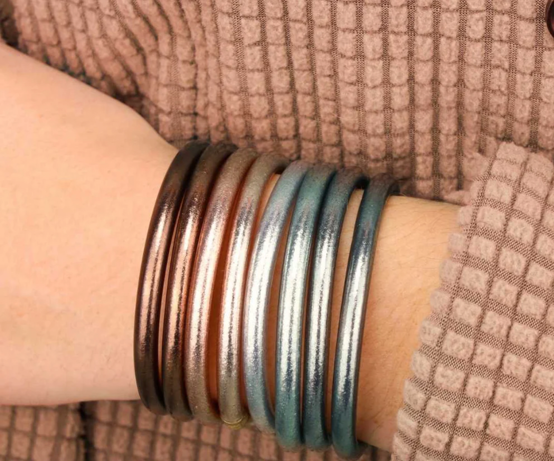 Fawn All Weather Bangles® (Set of 4) - Serenity Prayer MEDIUM