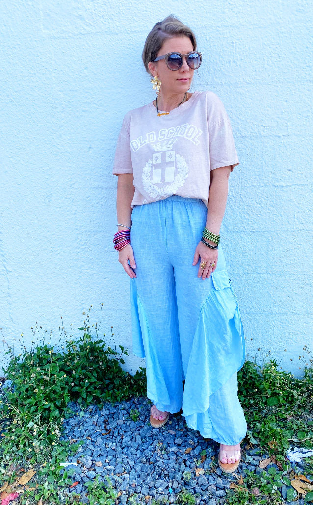 Erika Cargo Pant Baby Blue