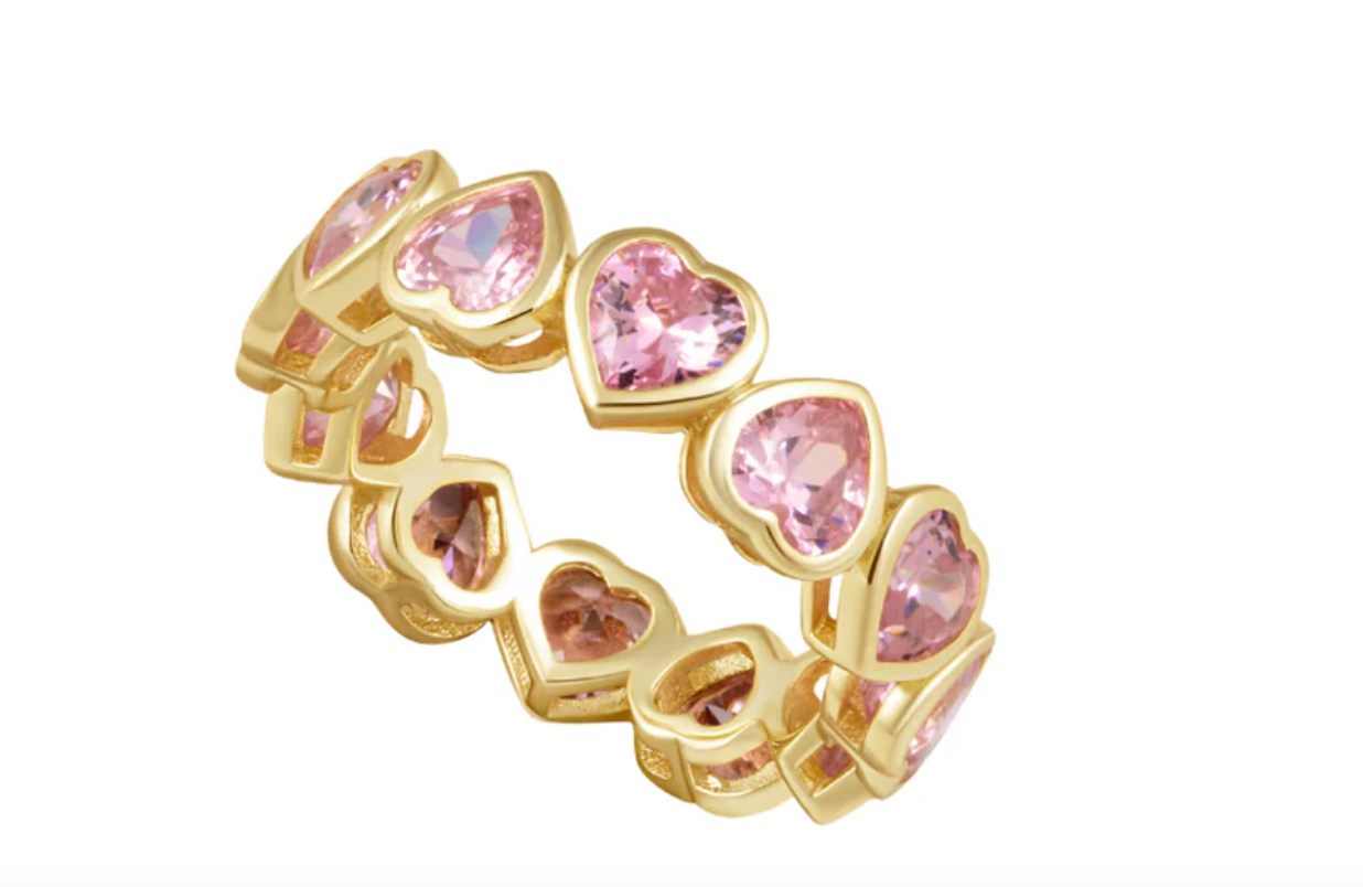 Bezel Heart Ring Size 7