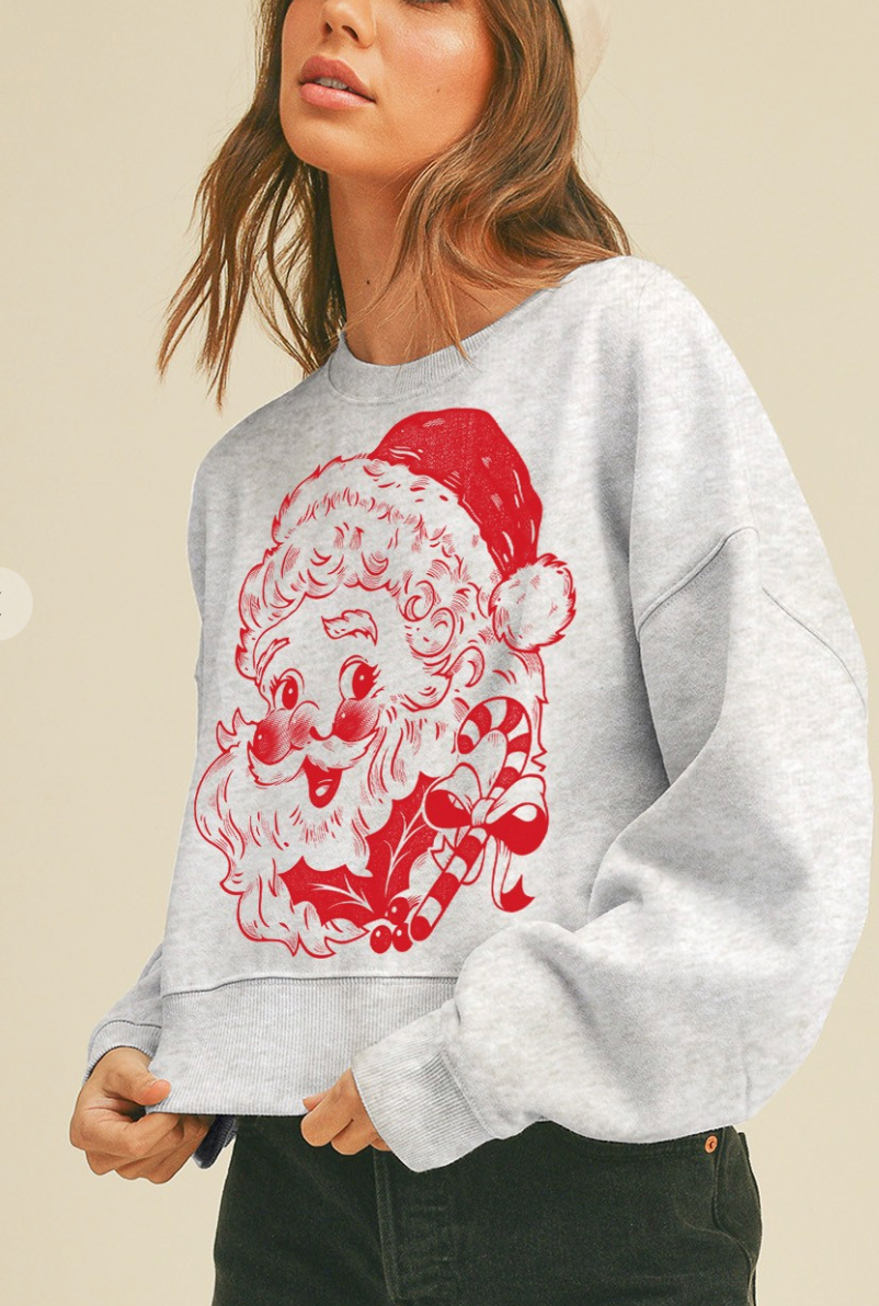 Santa Claus Short Cropped Sweatshirt