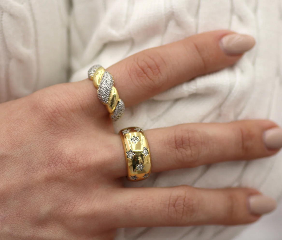 CZ Star Adjustable Ring