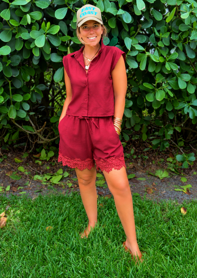Taylor 2 Piece Set in Wine
