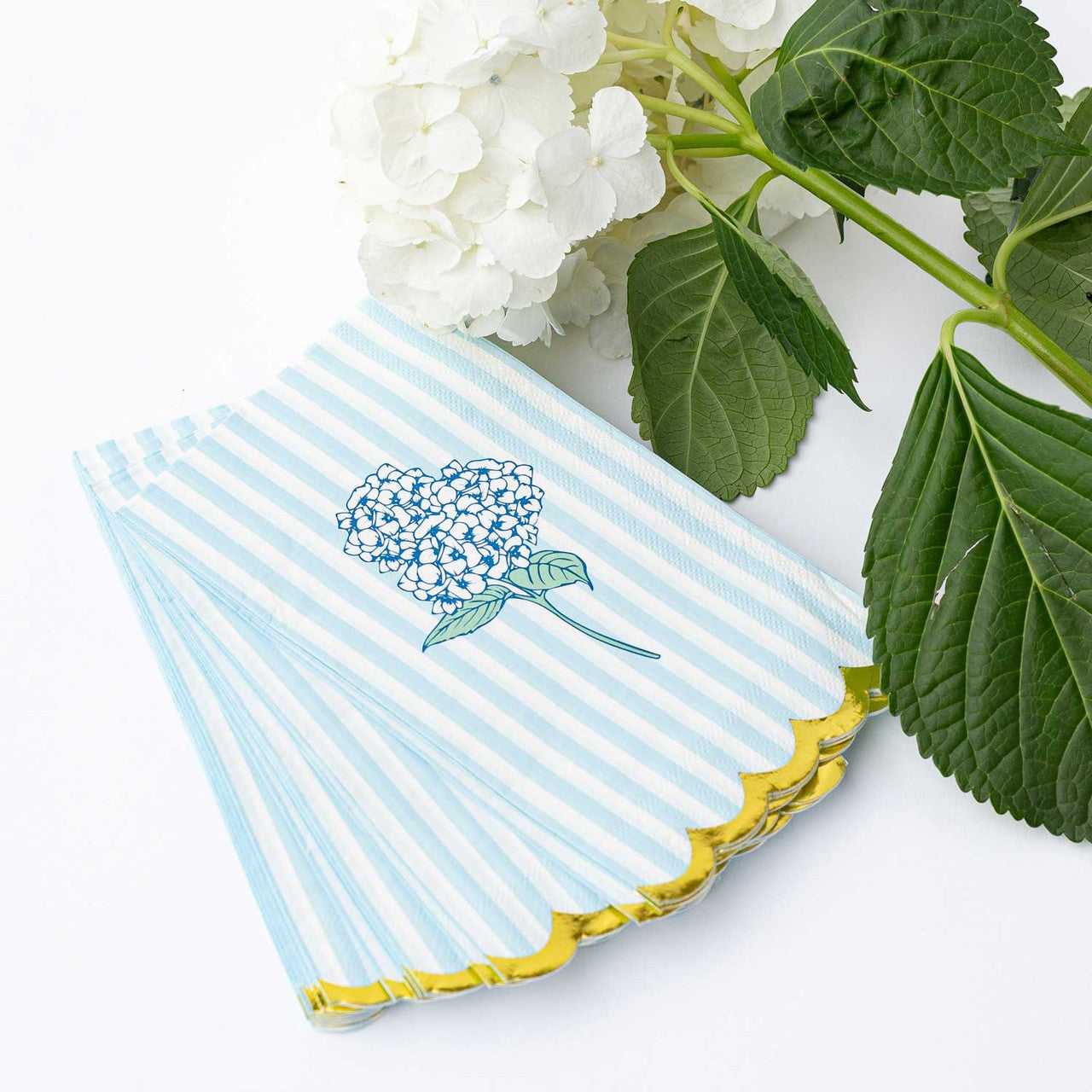 Hydrangea Stem Dinner and Cocktail Napkins *FINAL SALE