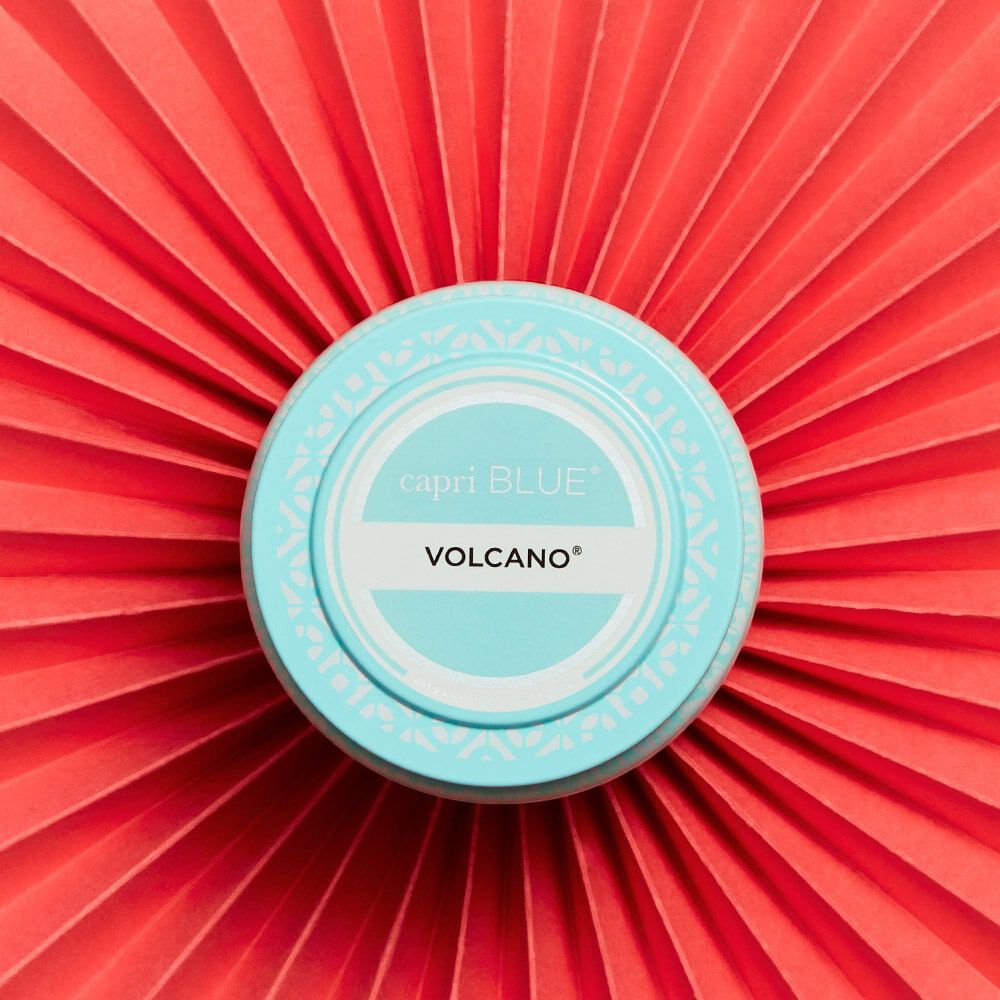 Volcano Aqua Printed Candle Tin 8 Oz