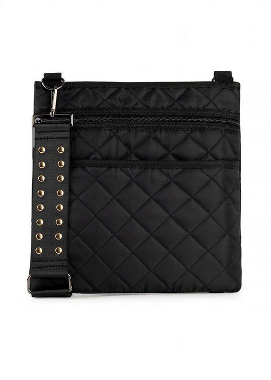 Black Quilted Crossbody