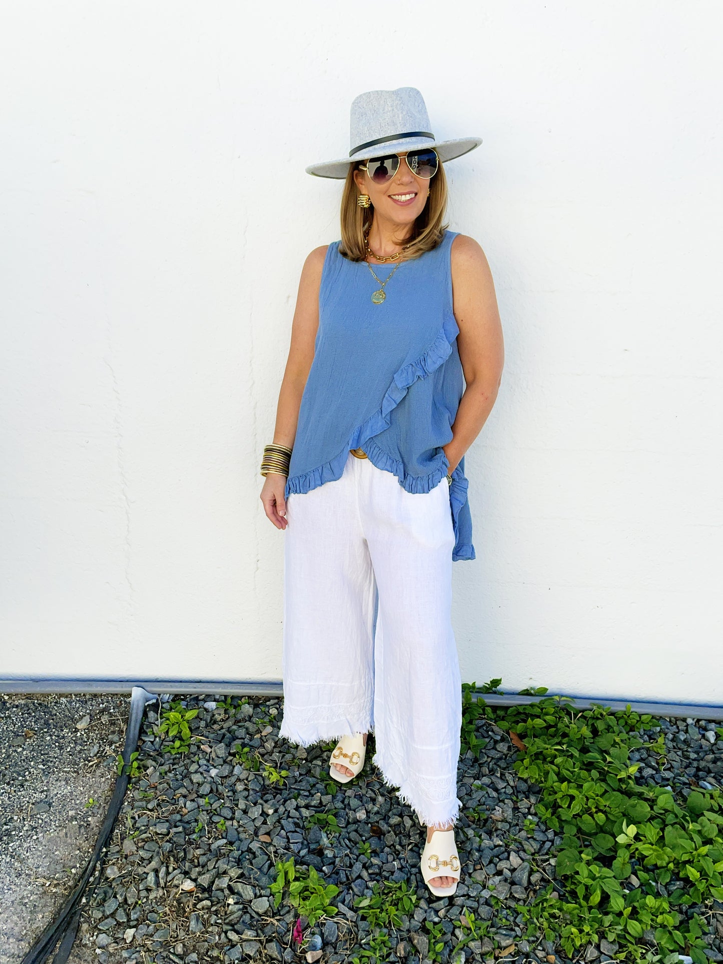 Scottie Top in Baby Blue