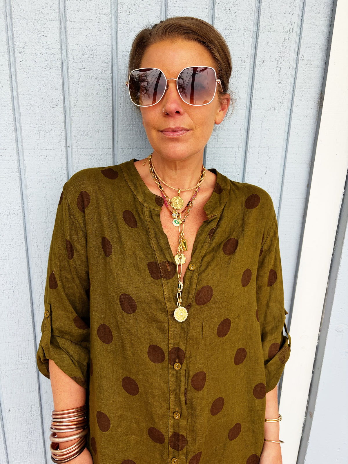 Lottie Dress in Olive