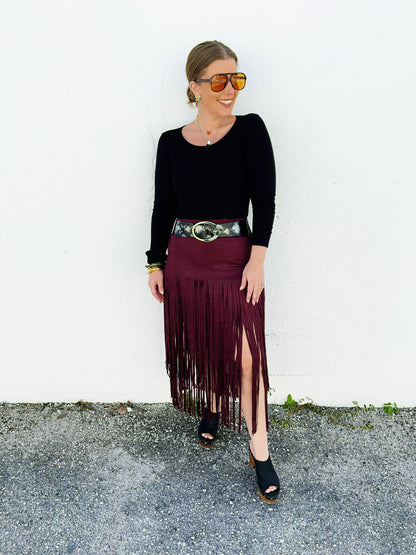Katrina Fringe Skirt