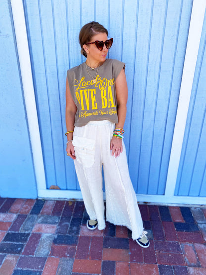 Charlie Pant Raw Hem