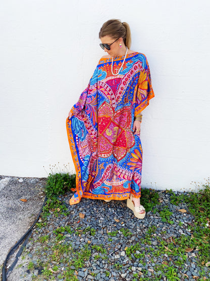 Ella Kaftan - Washable Silk- Multiple Prints