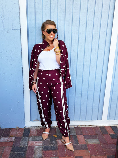 Pate Polka Dot Set Sold Separately Maroon