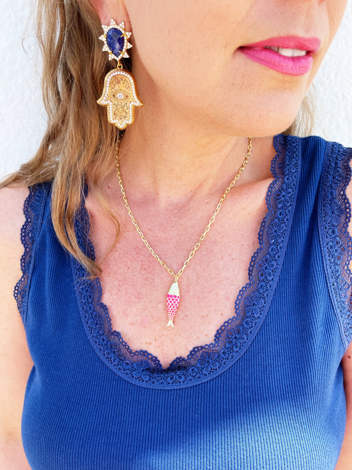 Pink Fishy Necklace FINAL SALE