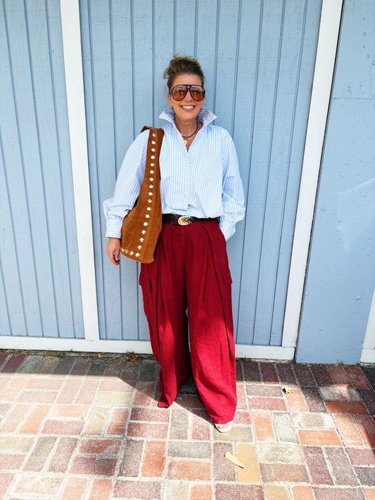 Linen Cargo Pants