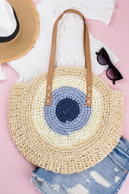 Straw Circle Tote **Multiple color options** Ships from warehouse to you