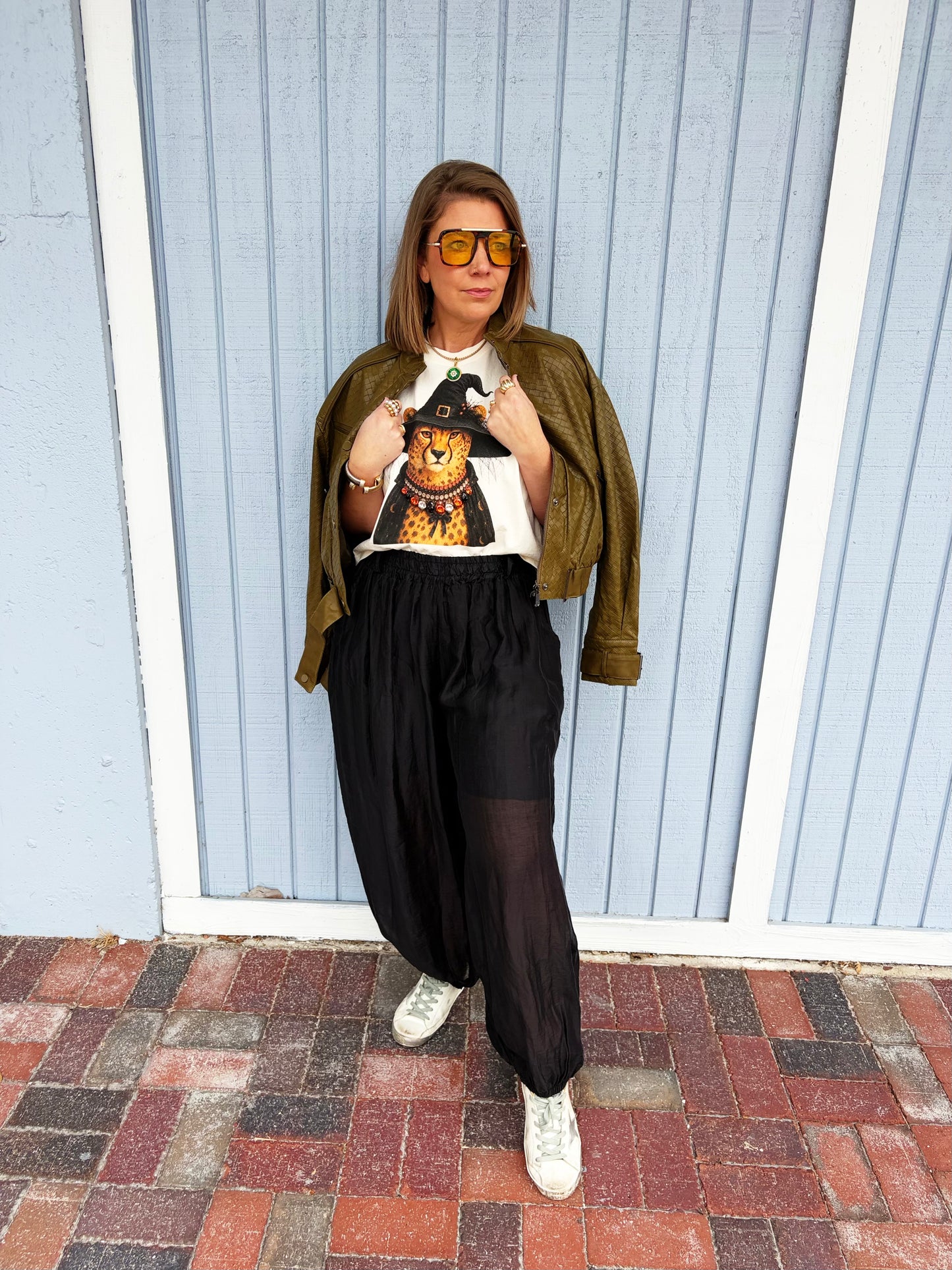 Sheer Pants w/ Built in Shorts BLACK (and belt)